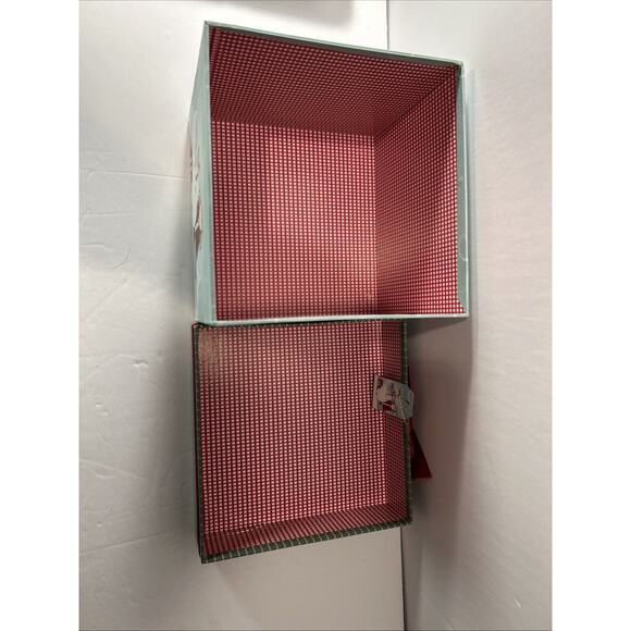 Lot of 5 Nesting Christmas Gift Boxes Small Square Holiday Decorative Boxes - Picture 11 of 16